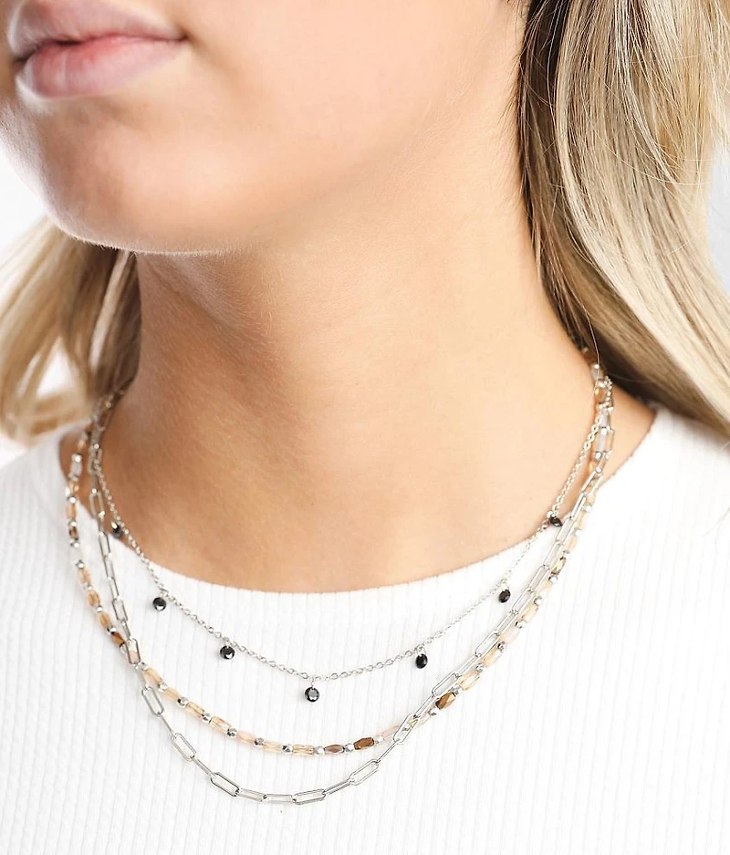 2 Pack Beaded Necklace Set