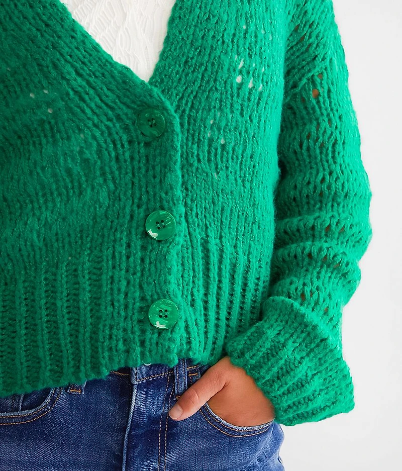 Cropped Cardigan Sweater