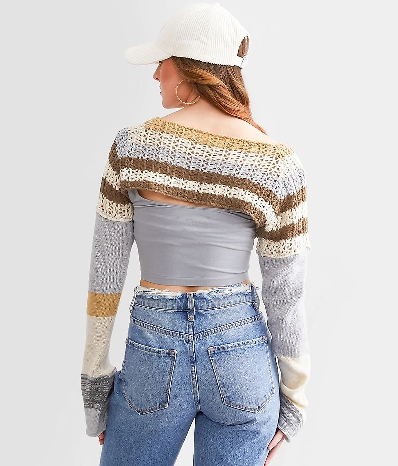 Open Stitch Bolero Sweater