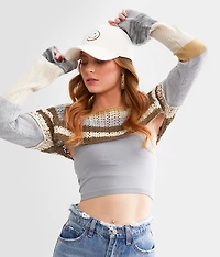 Open Stitch Bolero Sweater