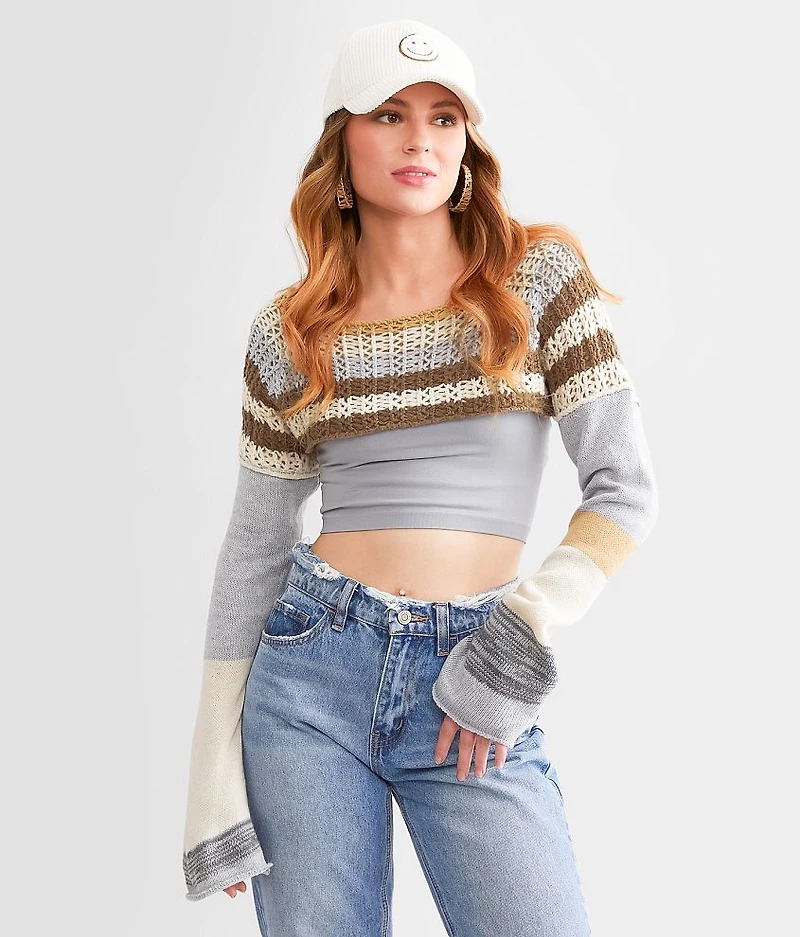 Open Stitch Bolero Sweater