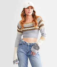 Open Stitch Bolero Sweater