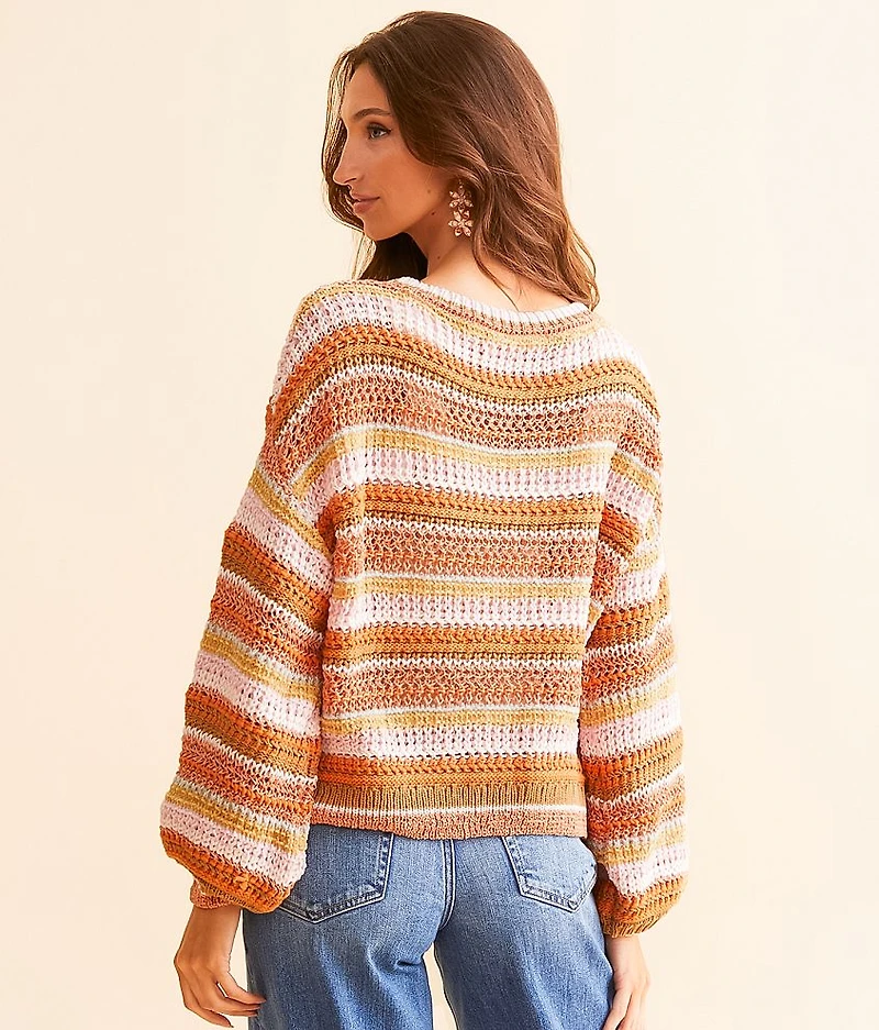 Metallic Striped Sweater