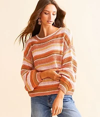 Metallic Striped Sweater