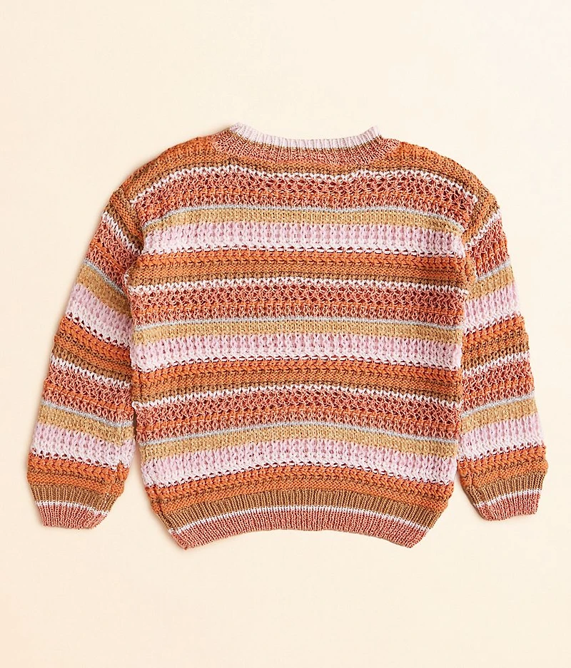 Girls - Metallic Striped Sweater