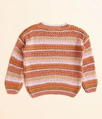 Girls - Metallic Striped Sweater