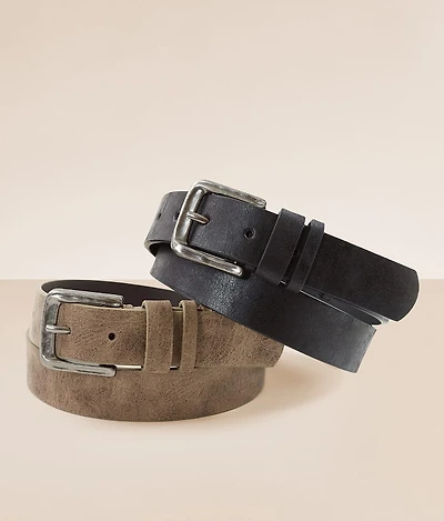 Two Pack Distressed Leather Belts