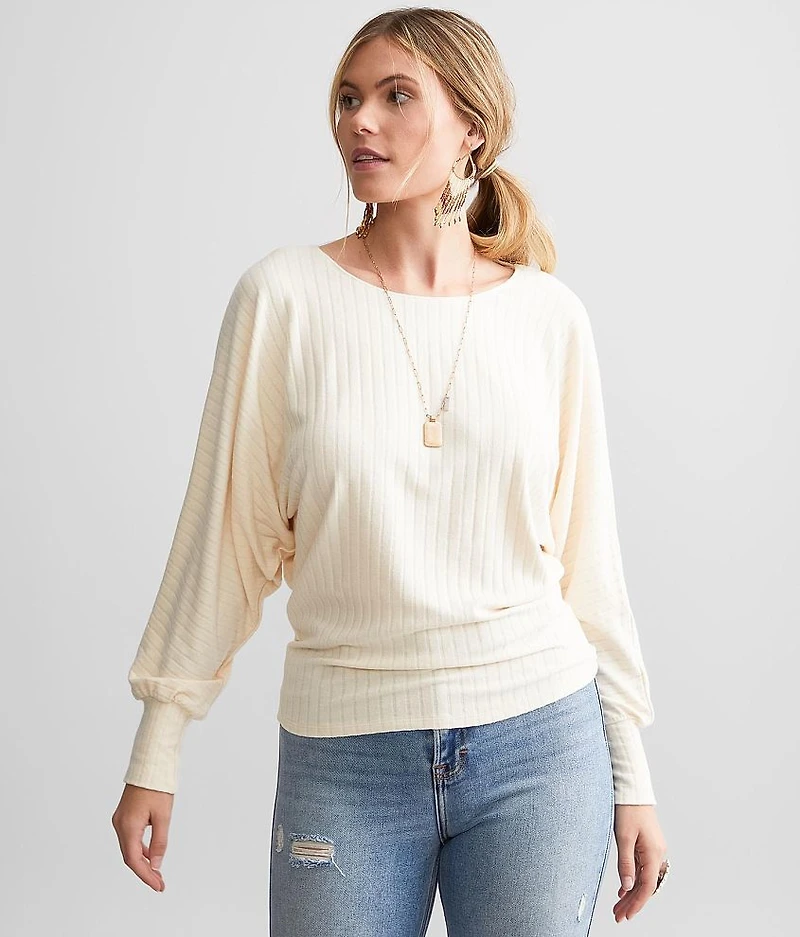 Brushed Knit Dolman Top