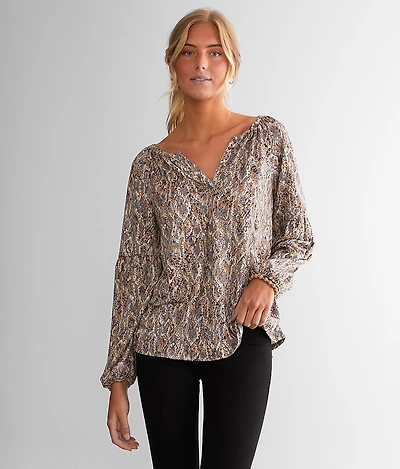 Split Neck Top