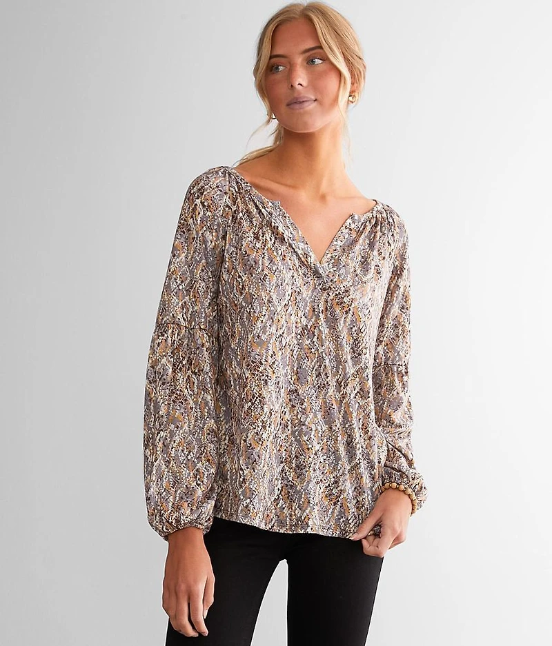 Split Neck Top