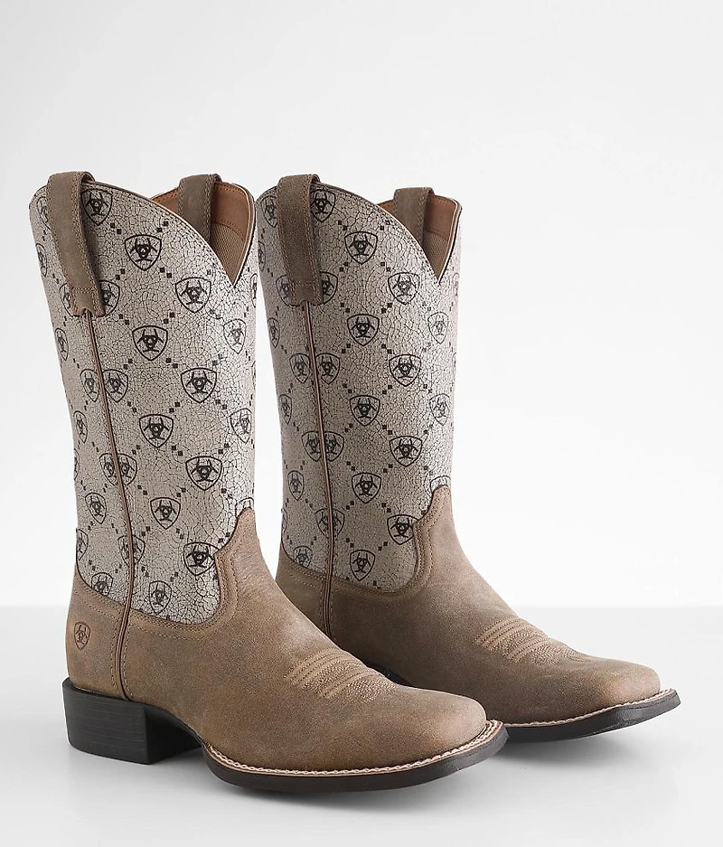 Round Up Leather Western Boot