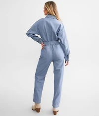 Herringbone Denim Jumpsuit