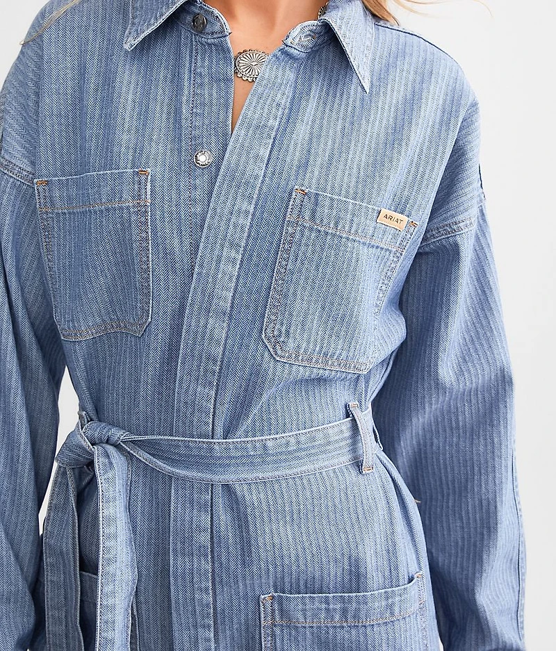 Herringbone Denim Jumpsuit