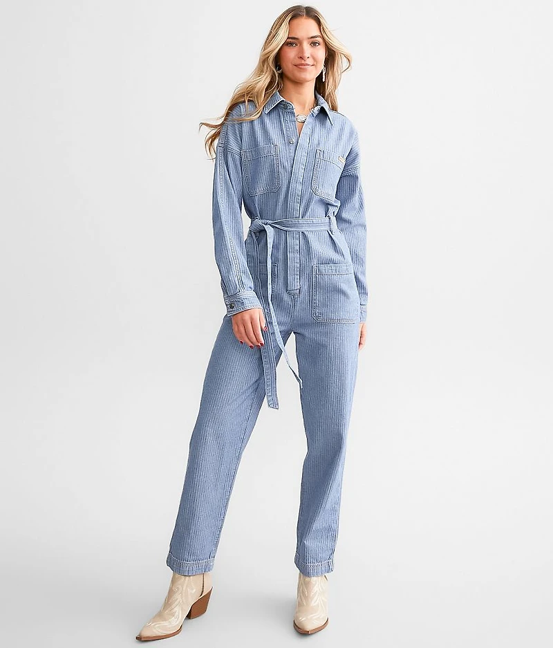 Herringbone Denim Jumpsuit