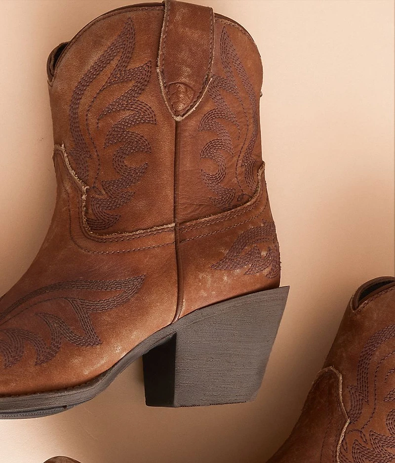 Chandler Leather Western Ankle Boot