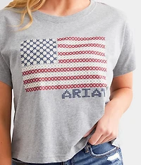 Homespun Flag Cropped T-Shirt