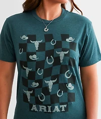 Western Checkers Boyfriend T-Shirt