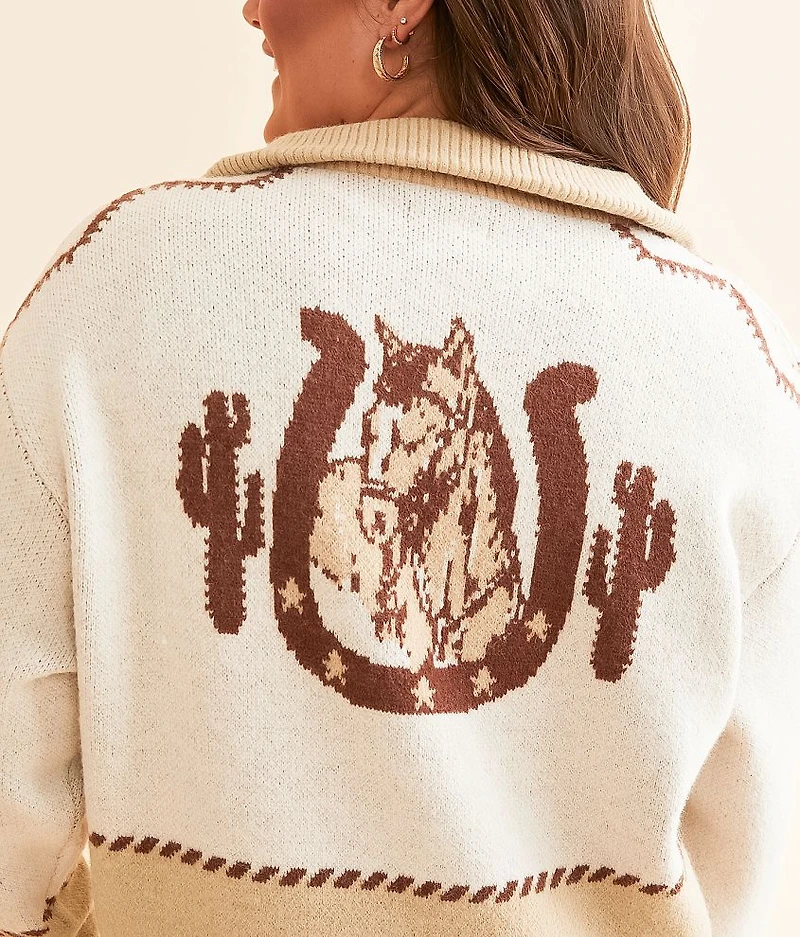 Wild West Brushed Knit Sweater