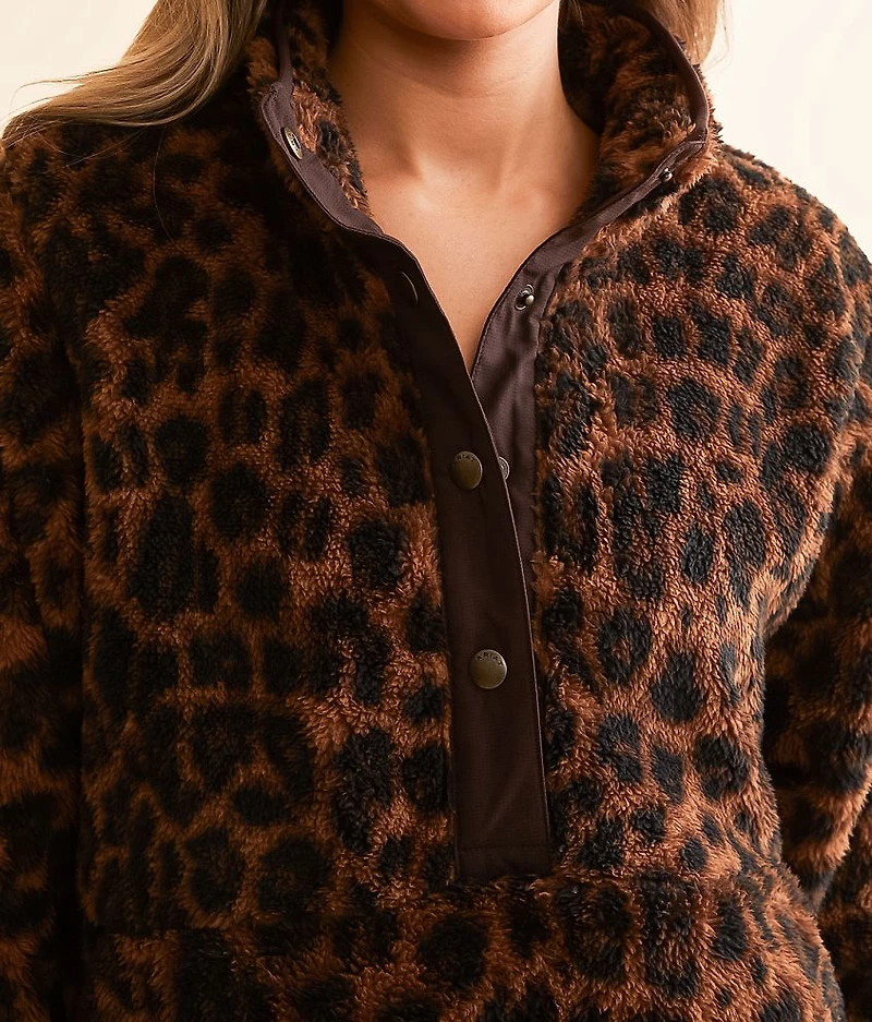 Berber Fleece Leopard Pullover
