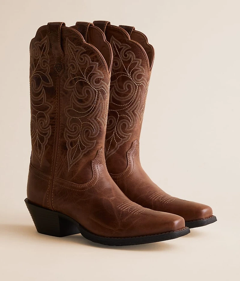Round Up Leather Western Boot