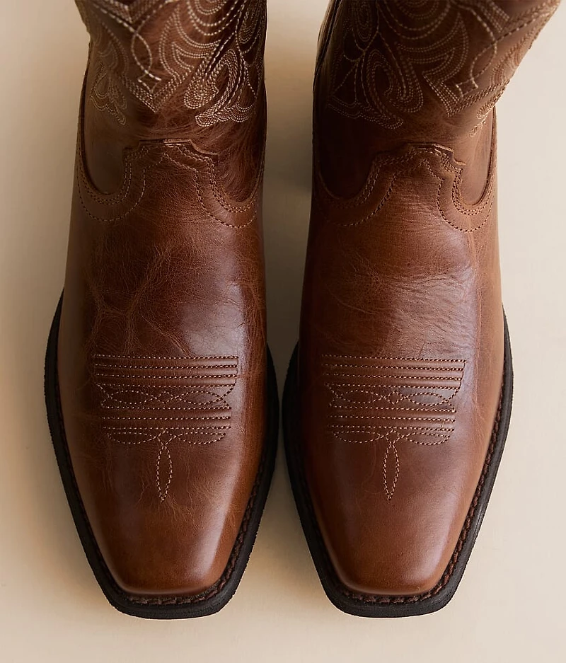 Round Up Leather Western Boot