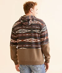 Southwestern Color Block Hooded Sweatshirt