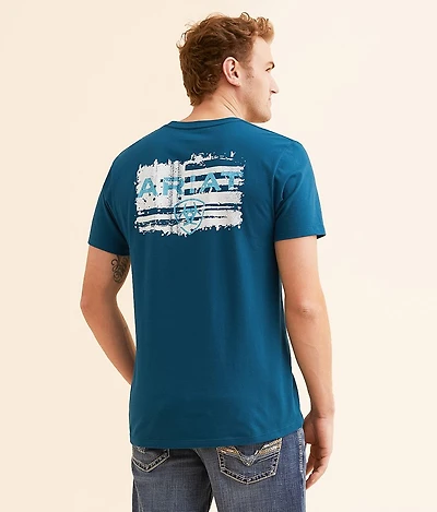 Liquid Stamp Flag T-Shirt