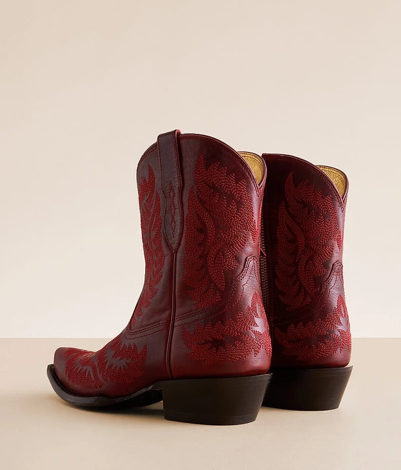 Cate Short Leather Western Boot