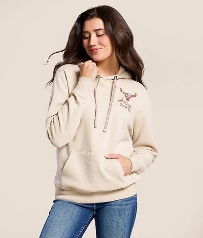 Embroidered Stitch Hooded Sweatshirt