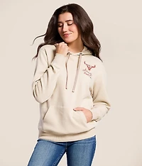 Embroidered Stitch Hooded Sweatshirt