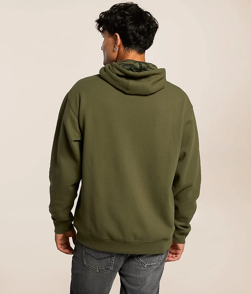 Embossed Hooded Sweatshirt