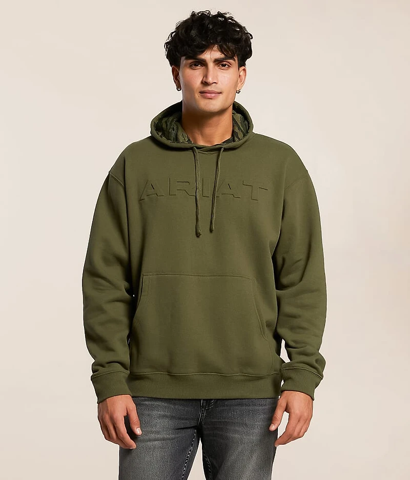 Embossed Hooded Sweatshirt