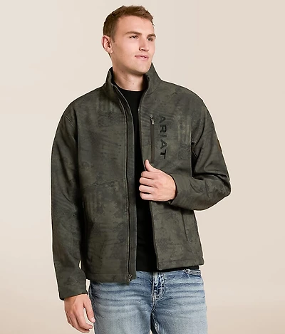 Patriot Flag Camo Softshell Jacket