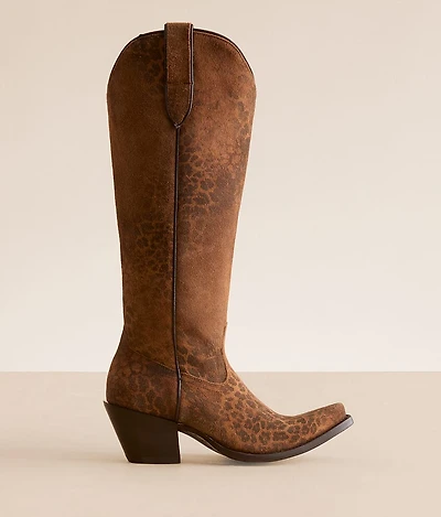 Casanova Leopard Leather Western Boot