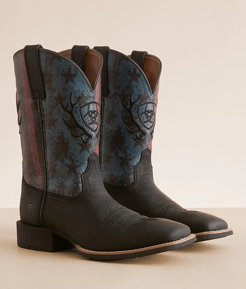 Sporty Liberty Antler Leather Cowboy Boot
