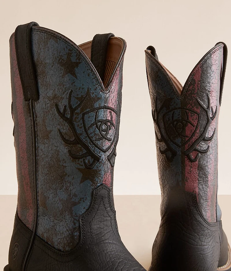 Sporty Liberty Antler Leather Cowboy Boot