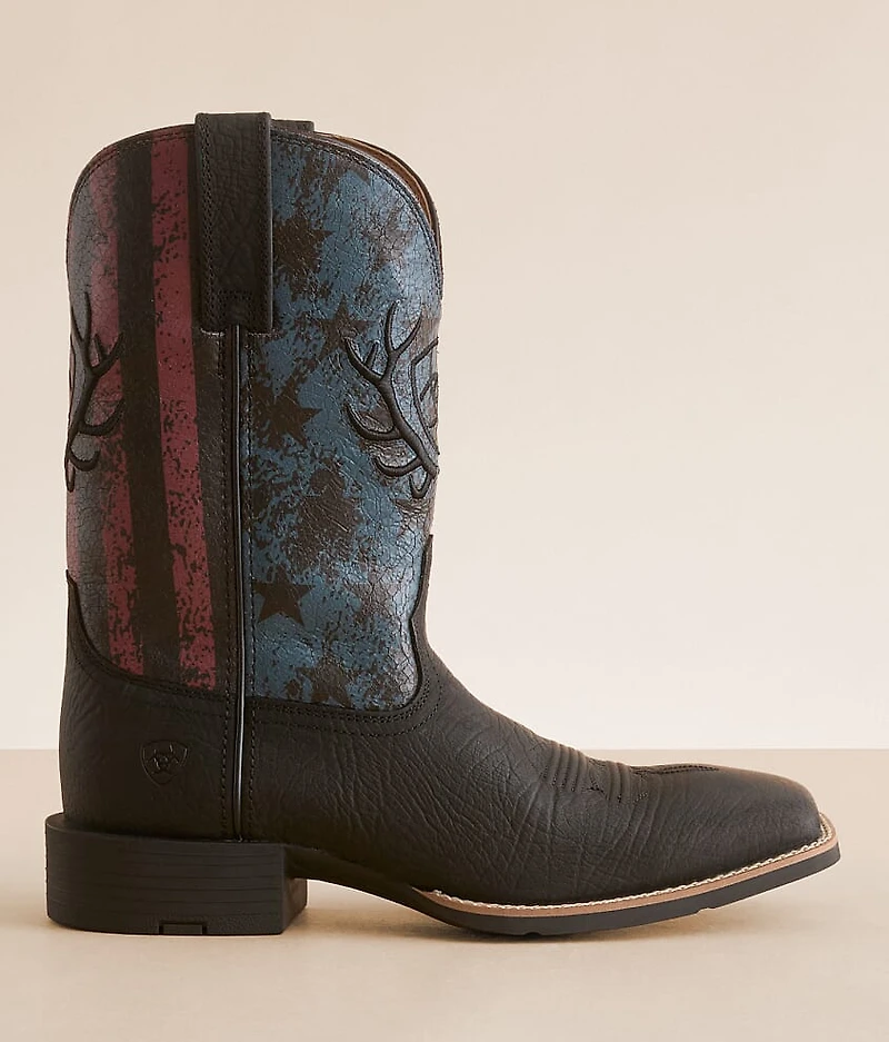 Sporty Liberty Antler Leather Cowboy Boot