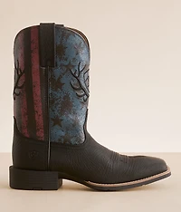 Sporty Liberty Antler Leather Cowboy Boot
