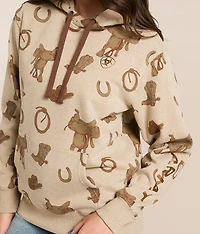 Horse Saddle Hooded Sweatshirt