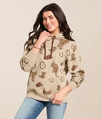Horse Saddle Hooded Sweatshirt