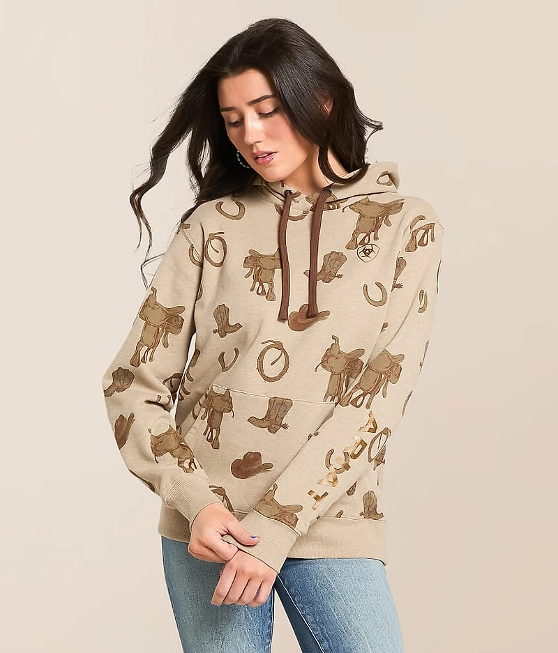 Horse Saddle Hooded Sweatshirt