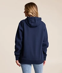 Denim Emblem Hooded Sweatshirt