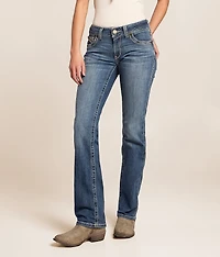 Mid-Rise Straight Stretch Jean