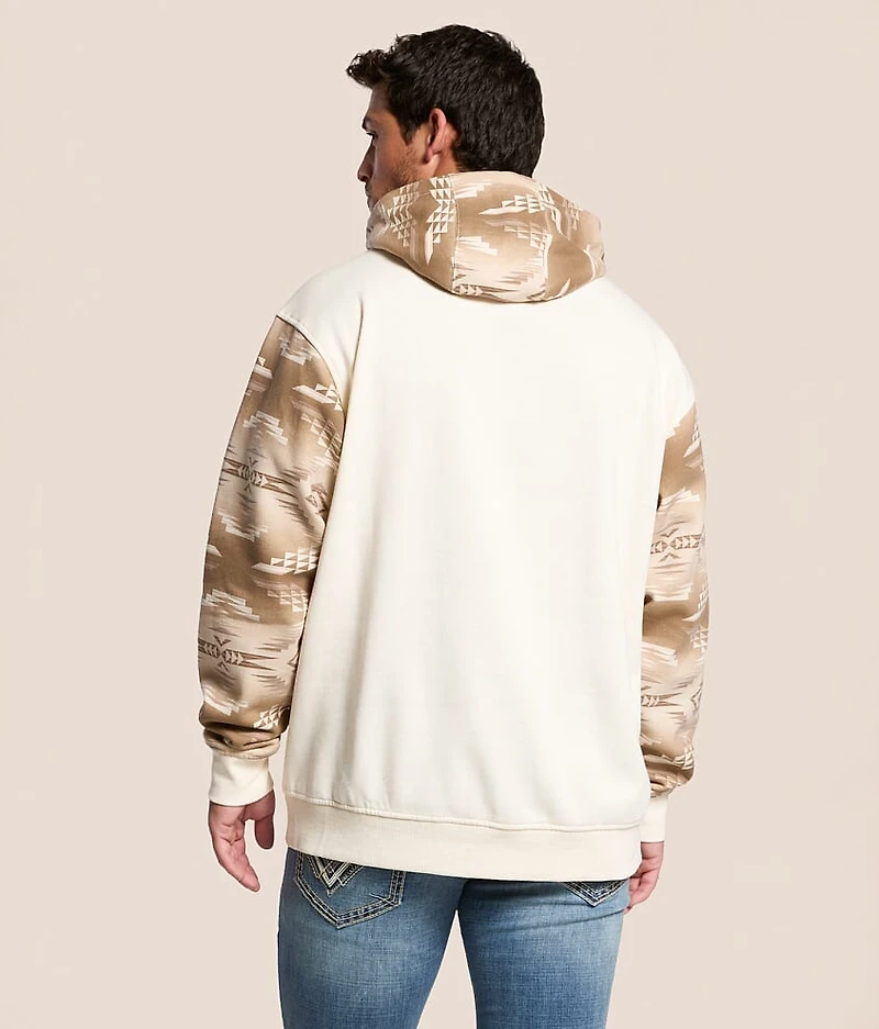 Southwestern Color Block Hooded Sweatshirt