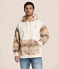 Southwestern Color Block Hooded Sweatshirt