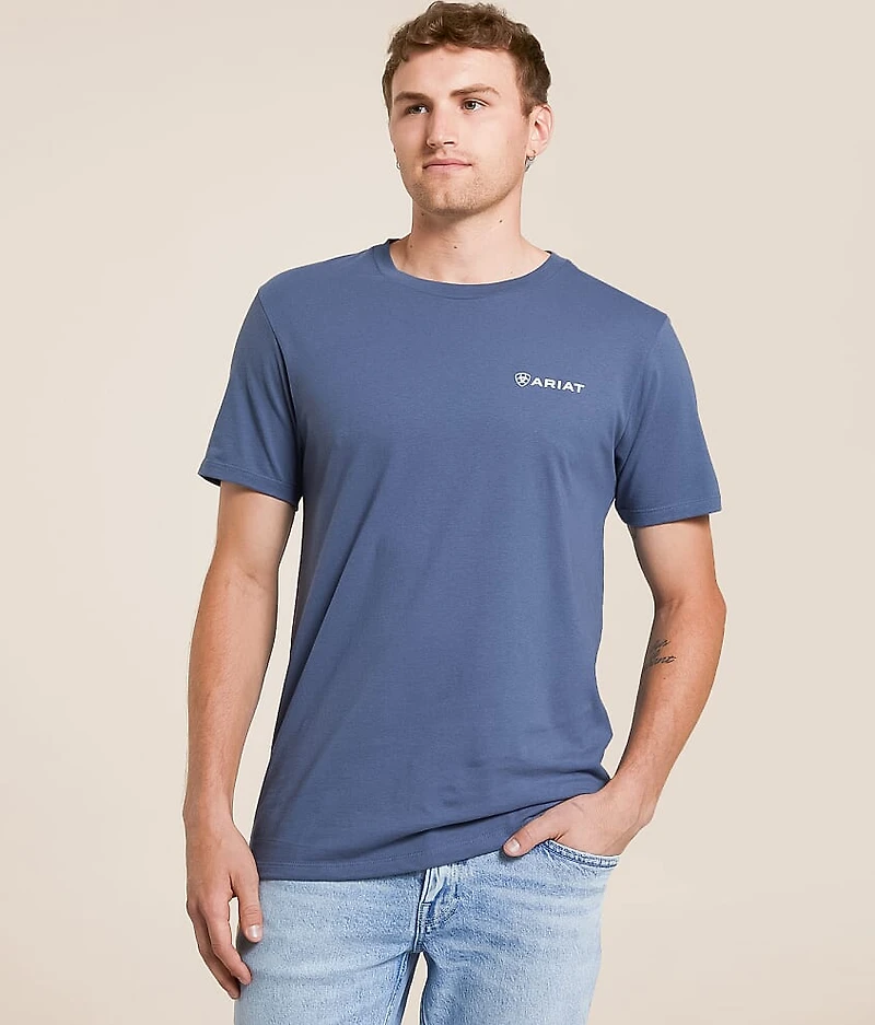 Wooden Longhorn Mountain T-Shirt