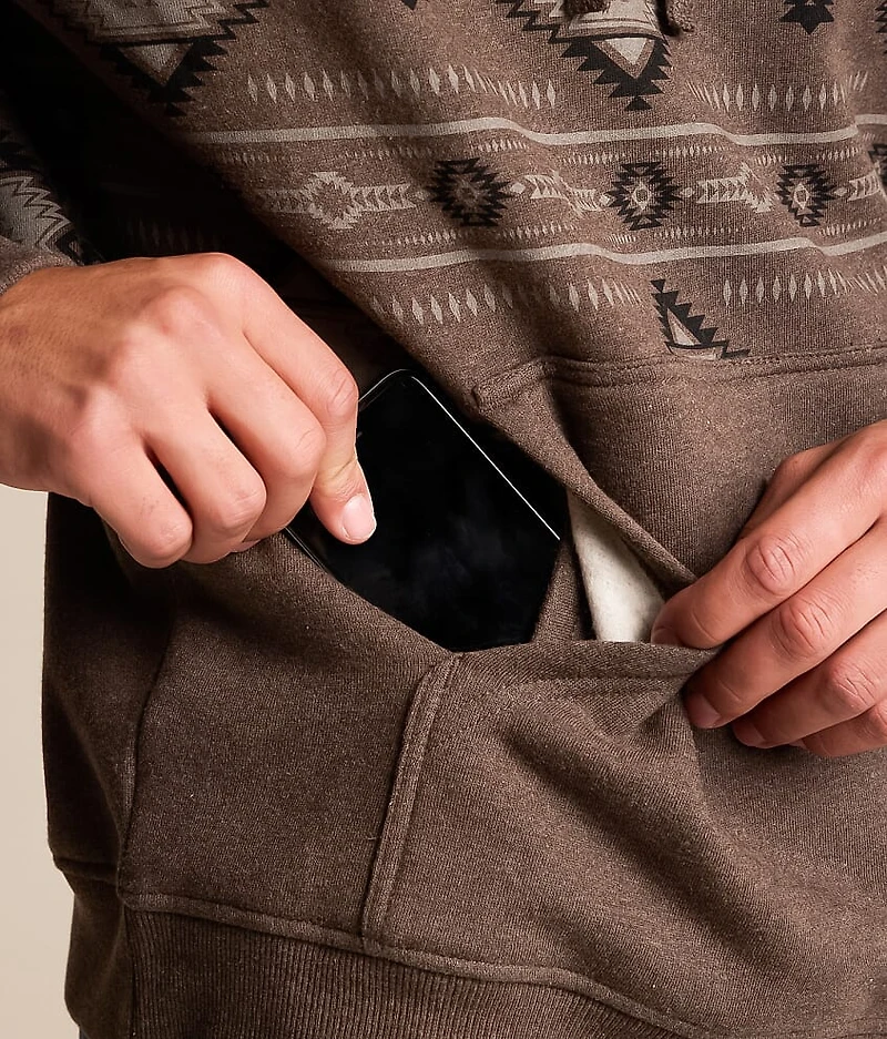 Southwest Color Block Hooded Sweatshirt