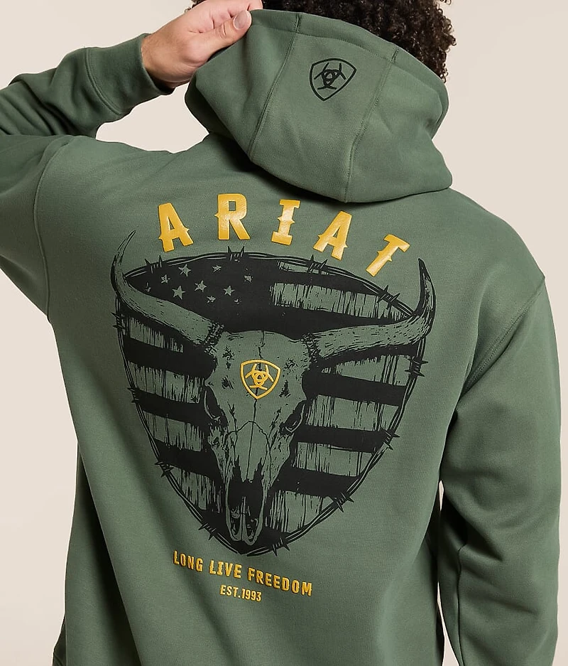 Longhorn Thrashed Hooded Sweatshirt