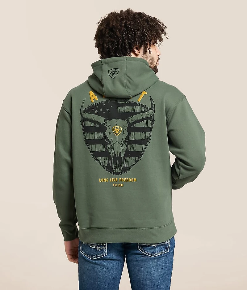 Longhorn Thrashed Hooded Sweatshirt