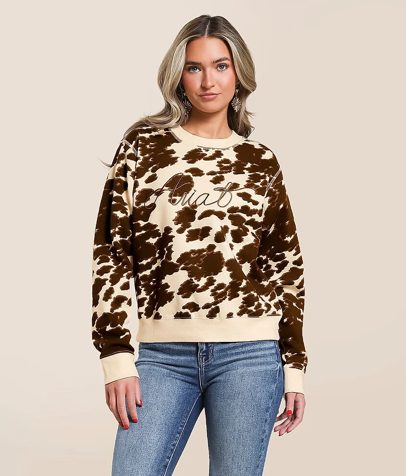 Cow Print Pullover